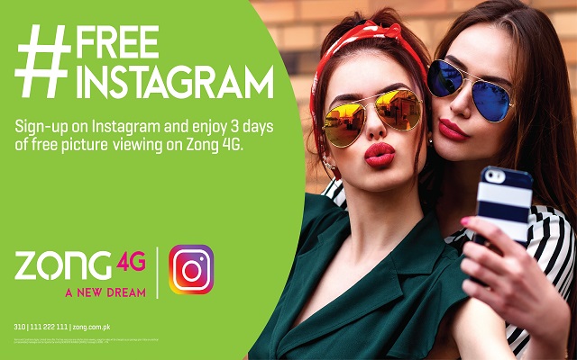 Pakistan’s No.1 Data Network, Zong 4G Partners with Instagram