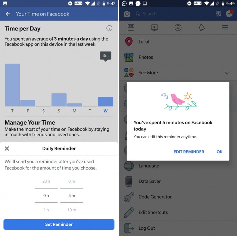 Facebook Dashboard Lets You Track Time You Spend On It
