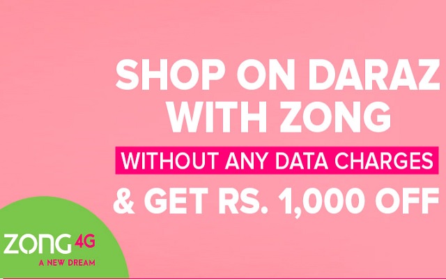 Shop on Daraz App with Zong