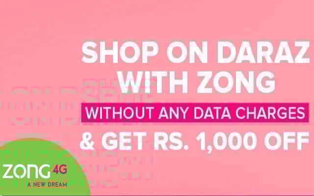 Shop on Daraz App with Zong