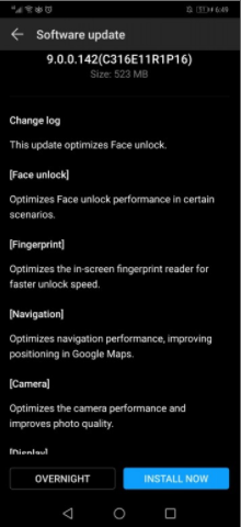 Huawei Mate 20 Pro Latest Update Brings Improvements To Facial & Fingerprint Recognition