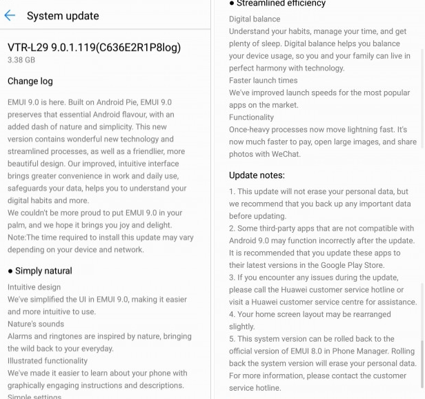 Huawei P10 Series Starts Receiving EMUI 9 Update