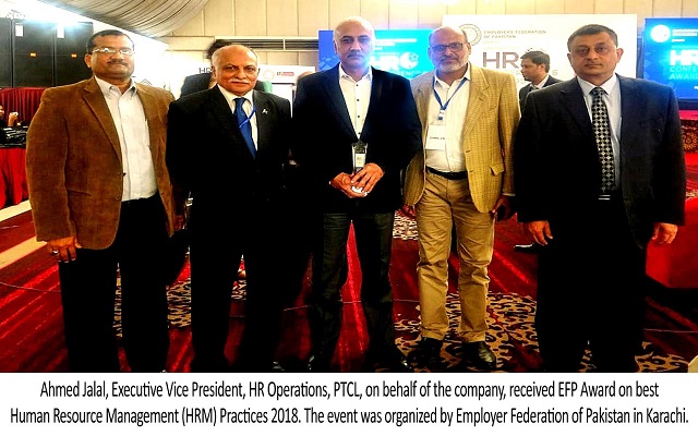 PTCL Wins EFP Award on Best HRM Practices 2018