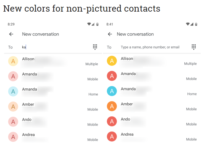 Google Messages Latest Update Brings Color Changes For Contacts