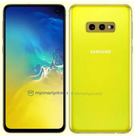 Galaxy S10E Canary Yellow Render Surfaced Online