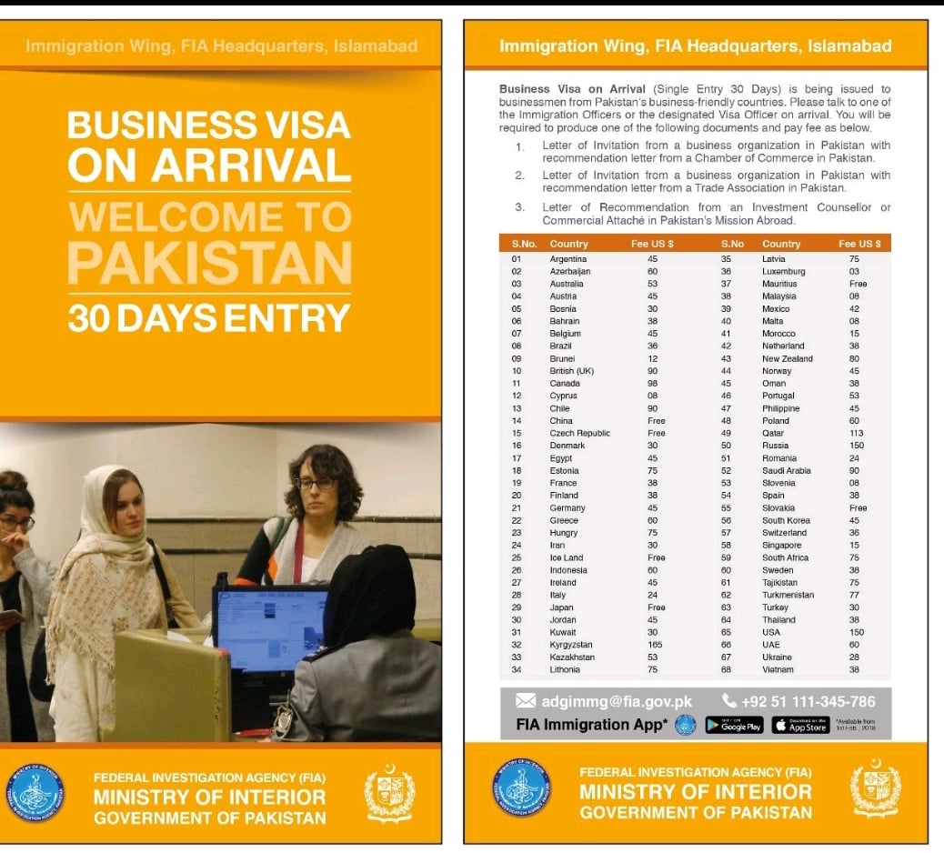 A step towards creating a business-friendly environment: Pakistan Starts Business Visa on Arrival  