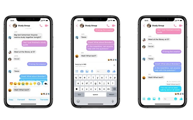 Facebook Messenger gets Quoted Reply Feature