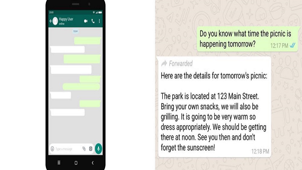 WhatsApp Forward Messaging Feature