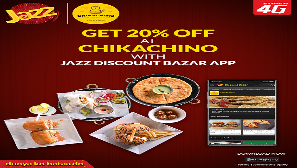 Enjoy 20% Off at Chikachino with Jazz Discount Bazar App!
