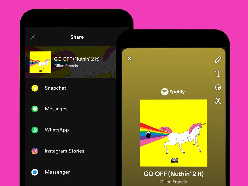 Tidal update Introduces a new button to Share music directly to Snapchat