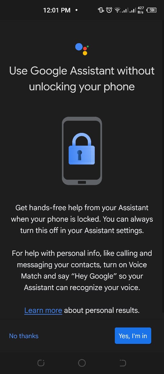 use google assistant without unlocking your phone