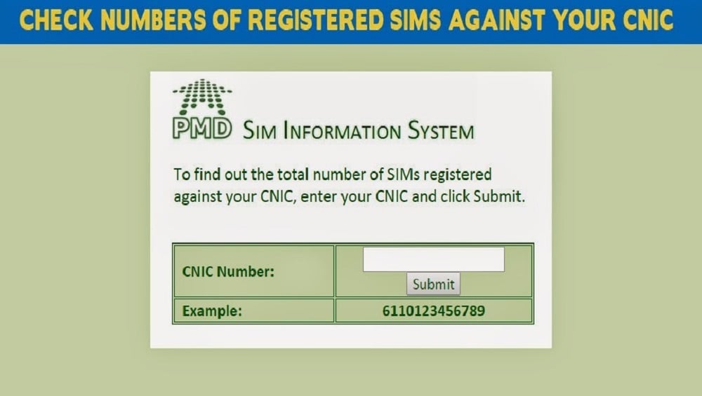 2 Ways to Find Number of SIMs Registered Against Your CNIC