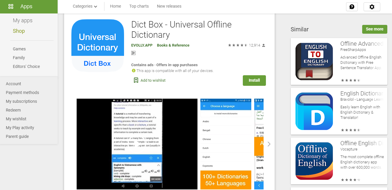 Free Offline Dictionary Apps For Android