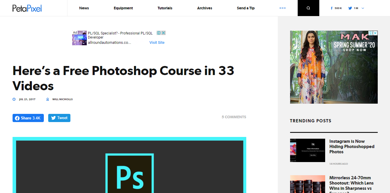 15+ Best Places Online To Learn Photoshop For Free