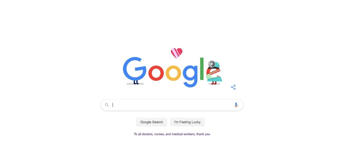 Google Thanks Coronavirus Frontliners through Series of Doodle