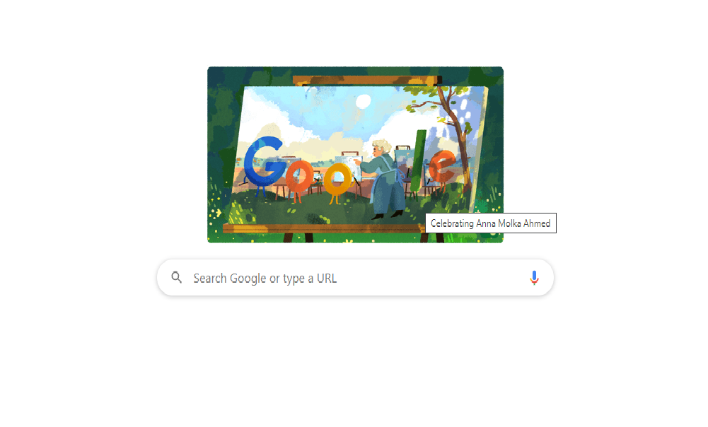Google Honors Anna Molka Ahmed, A Pakistani Artist with Doodle