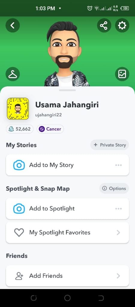 add on snapchat without user name