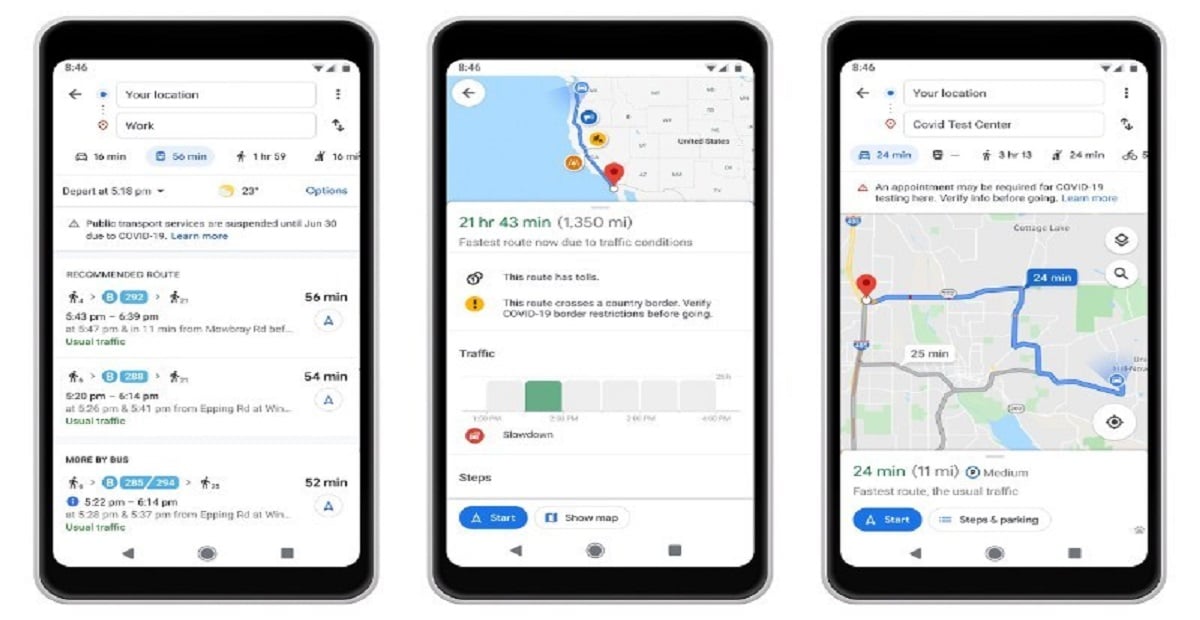 You can now get around quickly with new Google Maps COVID alerts