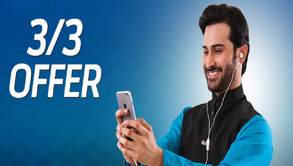 Enjoy Telenor 3/3 Offer in Rs. 50