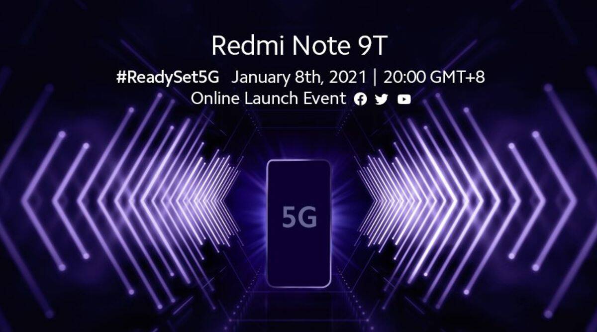 Xiaomi Redmi Note 9T will be Launched on January 8 Globally