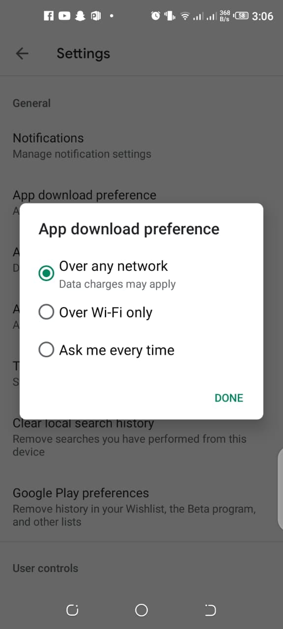Play store stuck on download pending