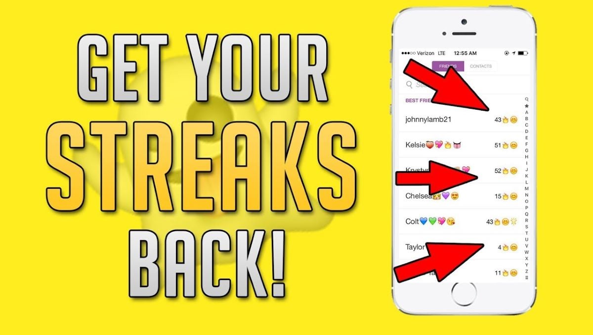 get a snap streak back