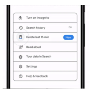 Now Users can Delete Last 15 minutes of Google's Search History with two clicks