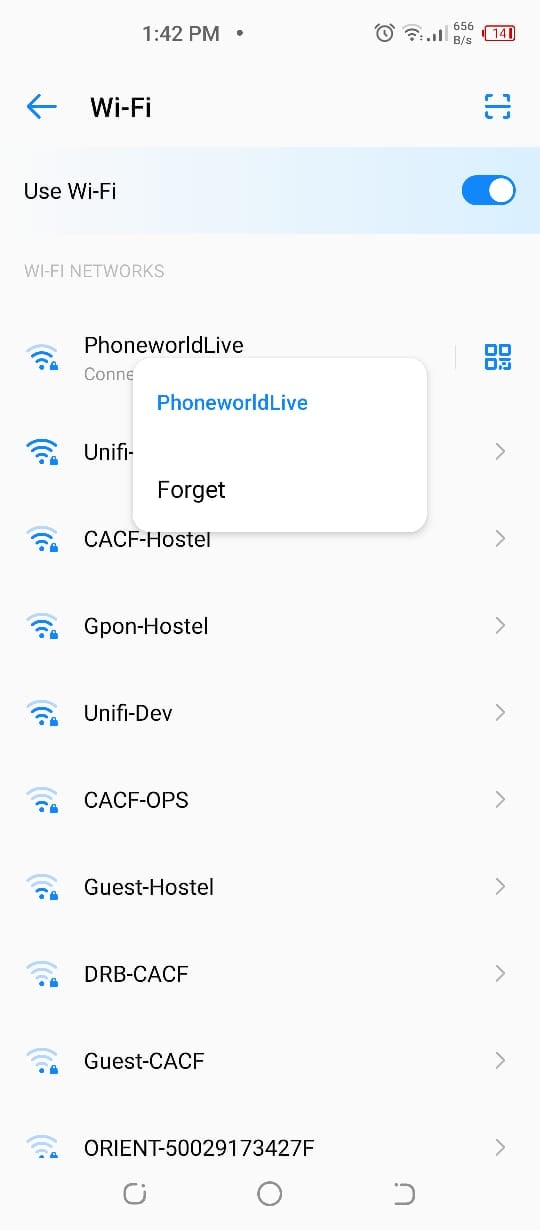 Connected to Wi-Fi but no internet on Android