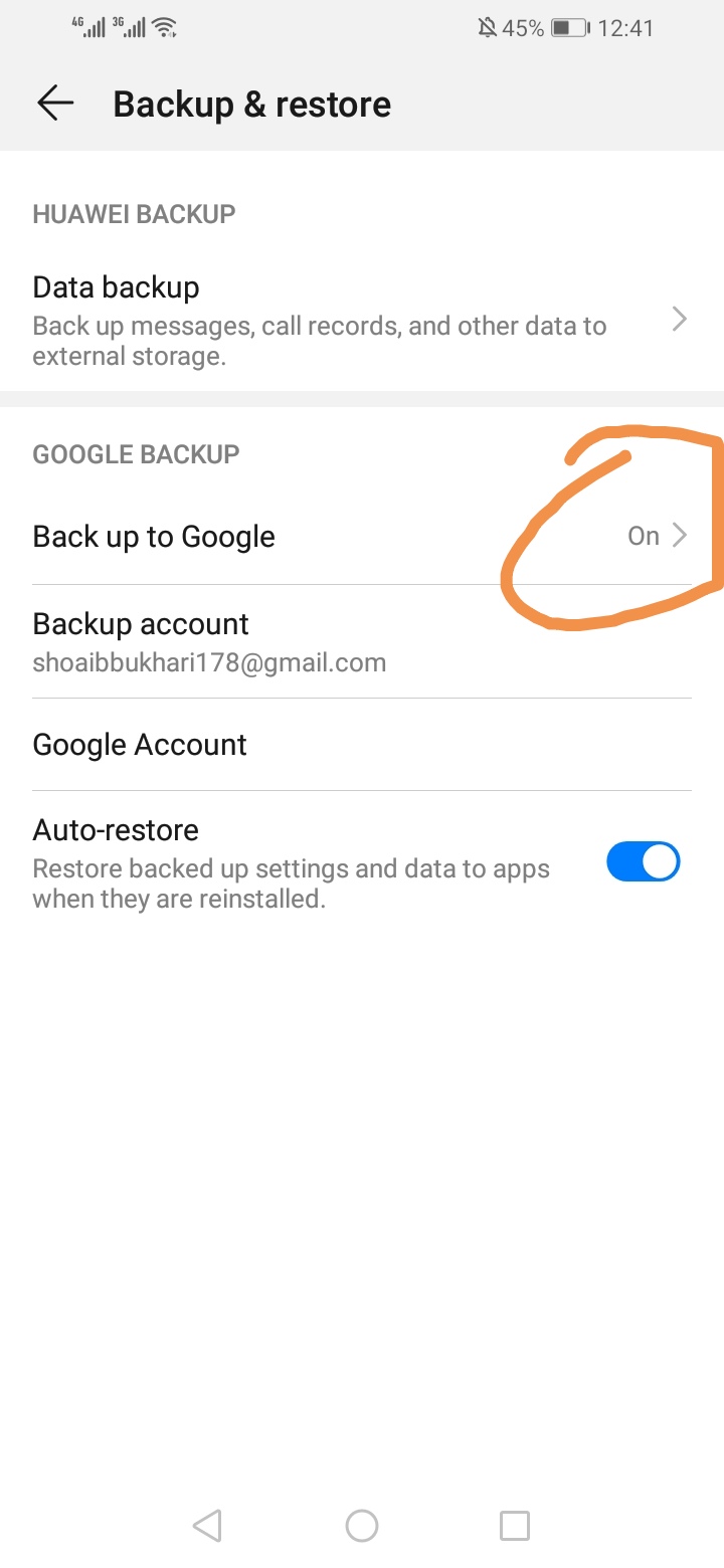 How to transfer data from an older android