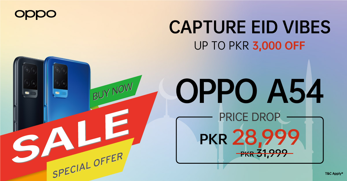 Bigger Offers! OPPO F19 and A54 dropped down to new amazing prices for you to enjoy your Eid!