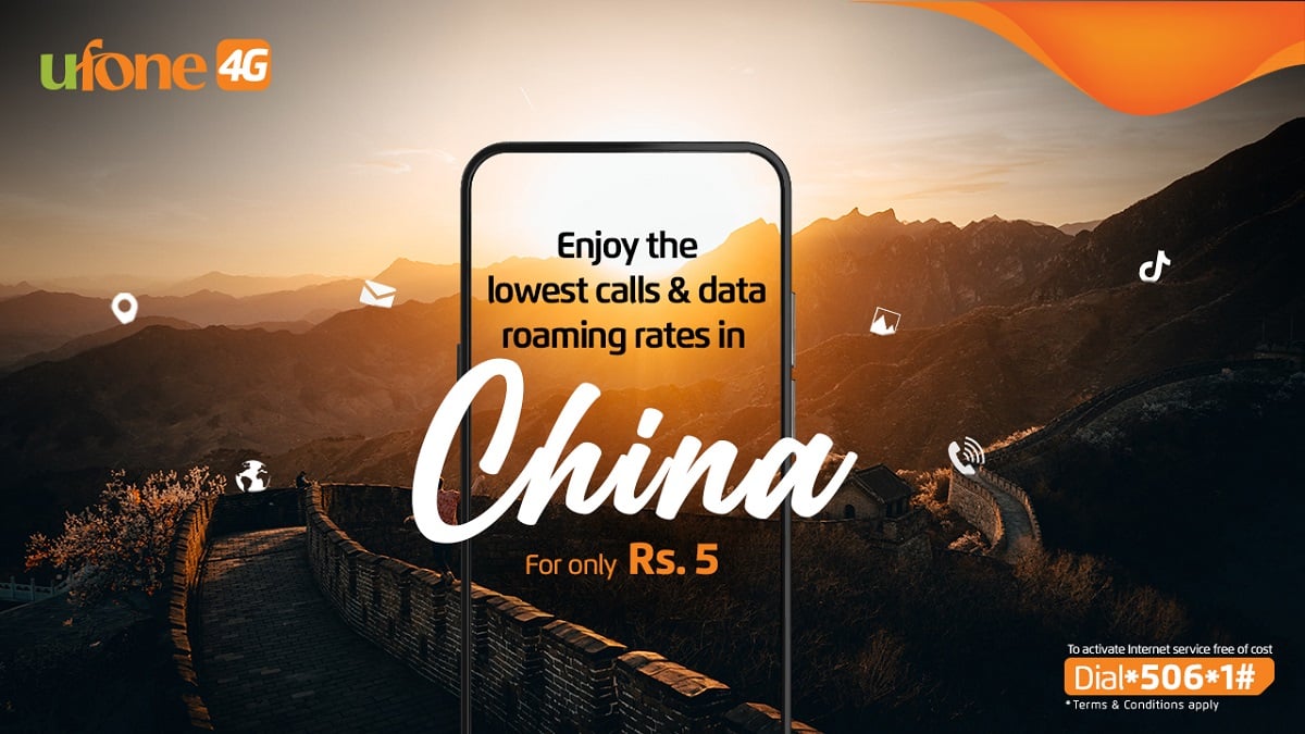 Ufone offers industry-lowest prepaid roaming service in China