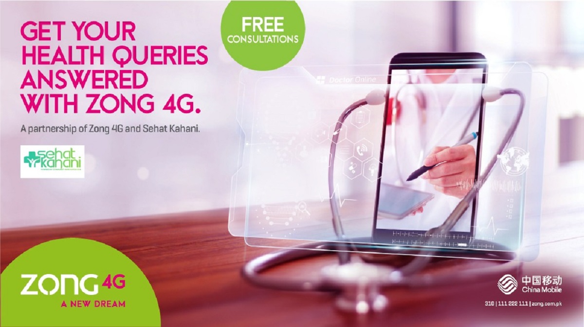Zong 4G partners with Sehat Kahani to provide Free e-consultation sessions during the COVID-19 Pandemic