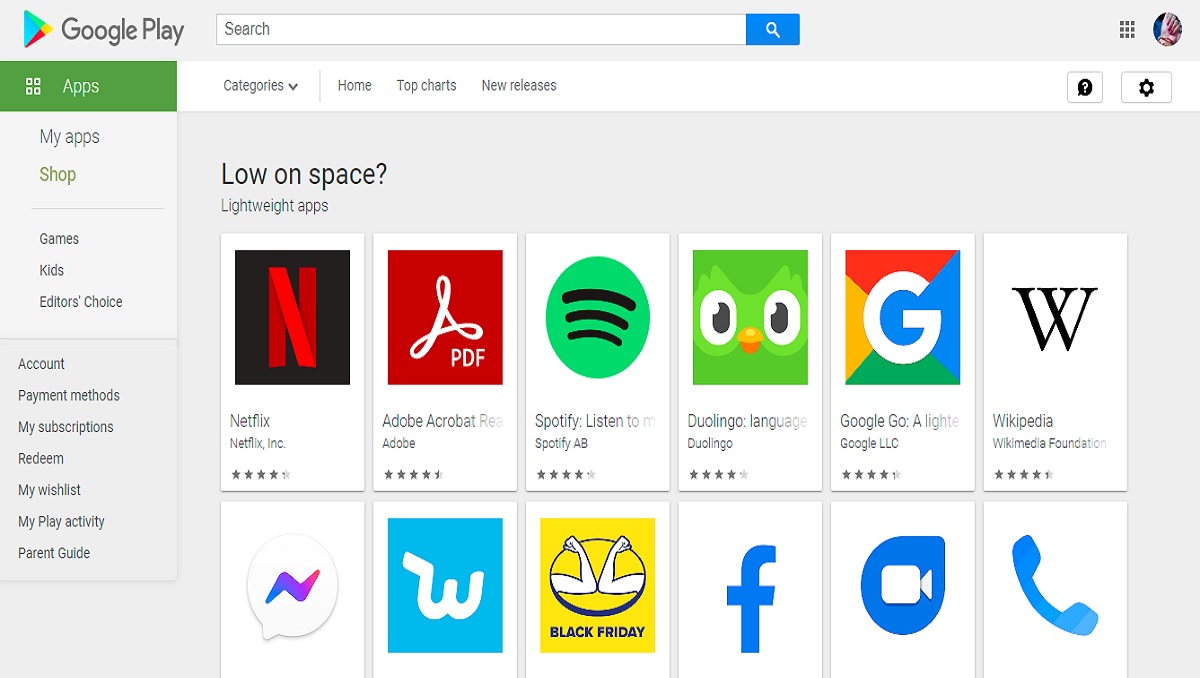 Google Play Store Website Redesigned