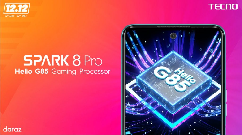 TECNO revealed the new Spark 8 Pro on Daraz 12.12 sale 