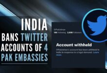Twitter India bans account of Pak Embassies