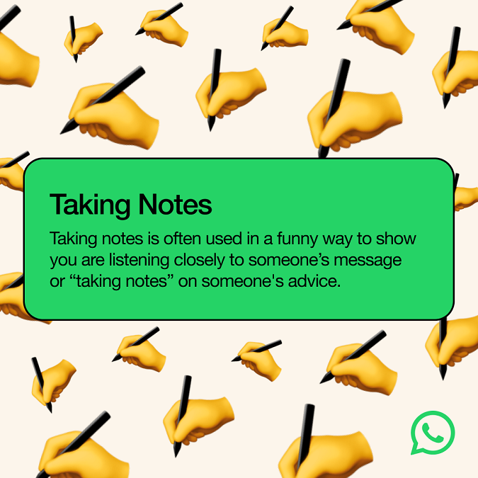Taking notes emoji