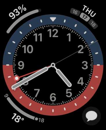 GMT watch face