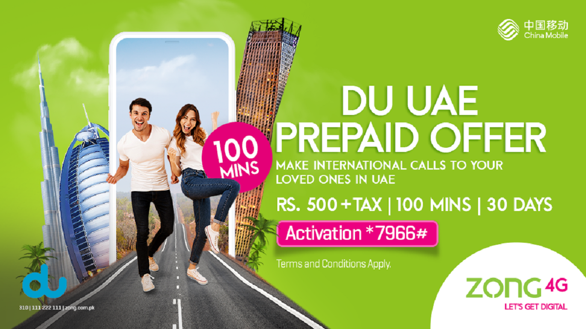 ZONG 4G Launches Exciting IDD Monthly Offer for UAE