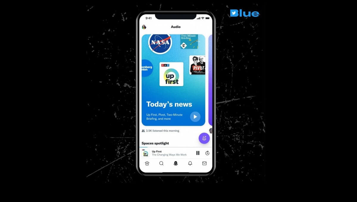Twitter Blue Subscribers Are Now Getting the Podcasts Function