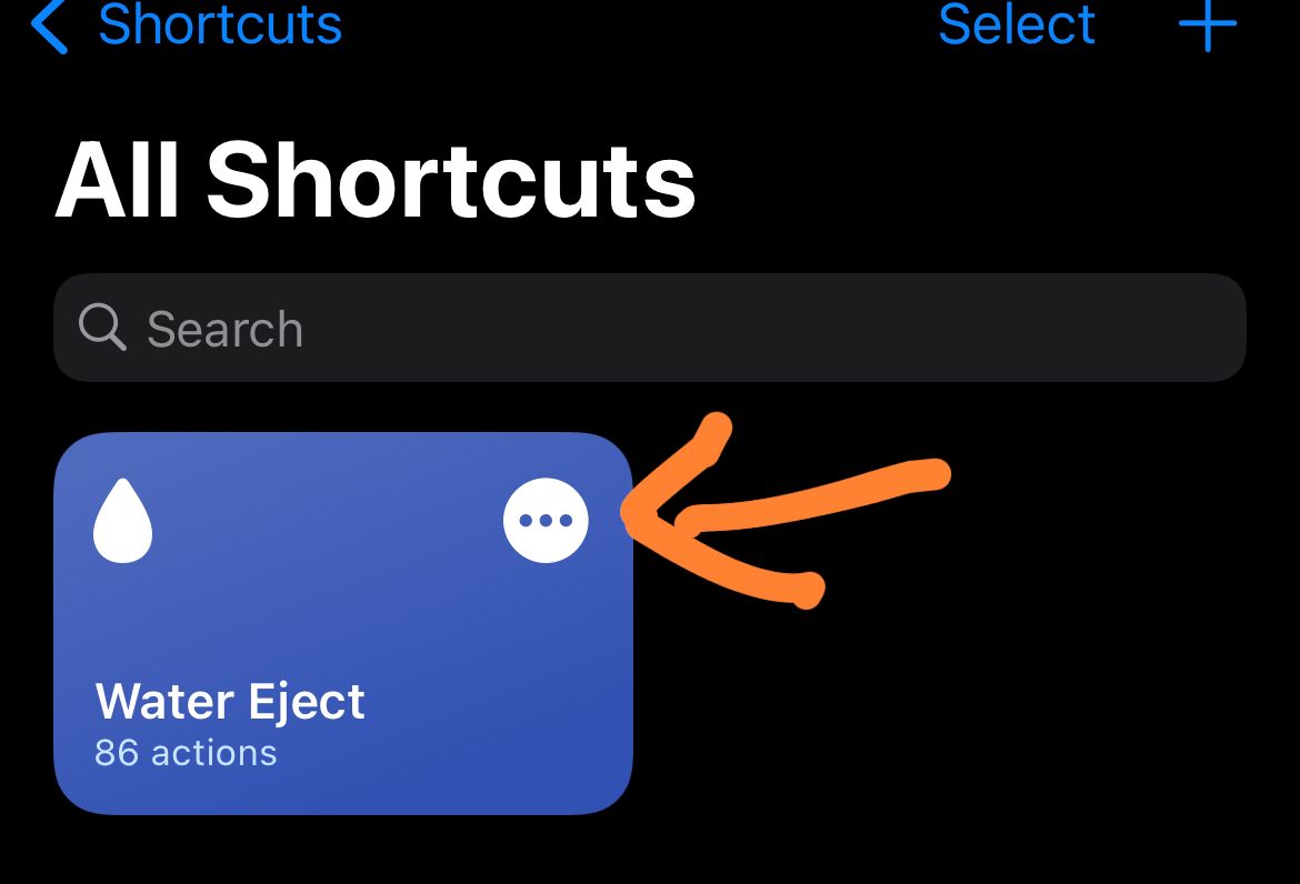 how to turn on water eject on iPhone