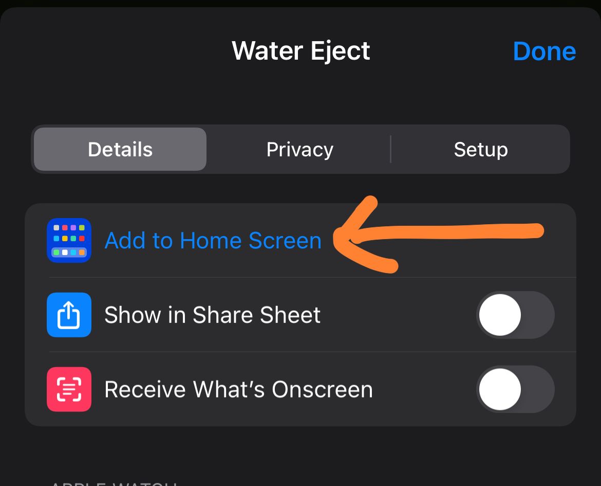 iPhone water reject feature