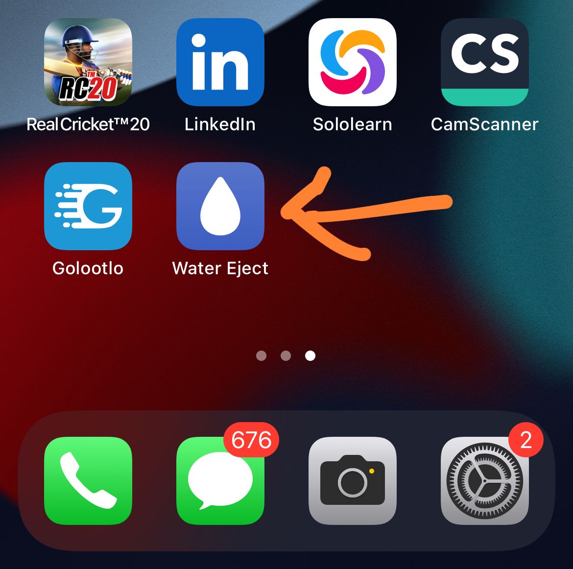 how to eject water out of iPhone