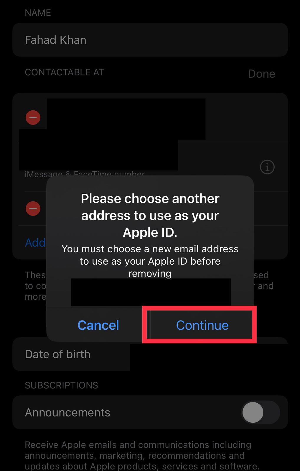 how to change the Apple ID