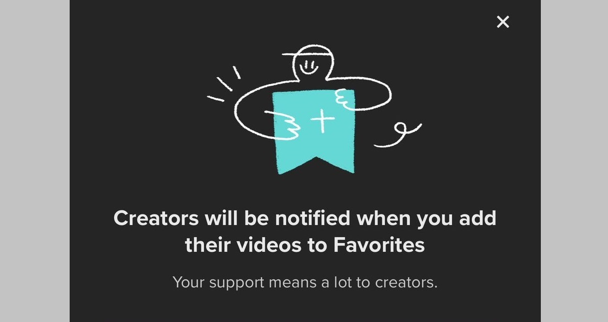 TikTok will Notify Content Creators when you favorite their video