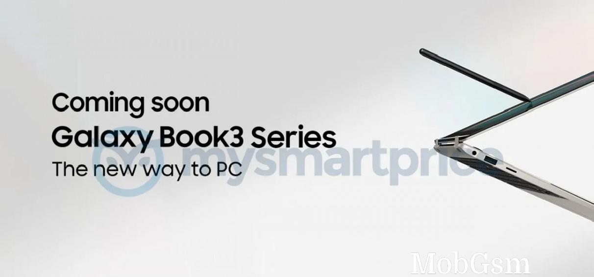 Samsung Galaxy Book3 series specifications and poster leak