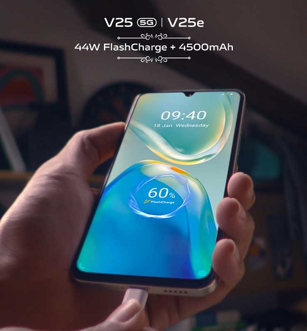 vivo V25 5G and V25e also come with a powerful 44W FlashCharge 