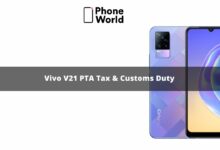Vivo V21 PTA Tax