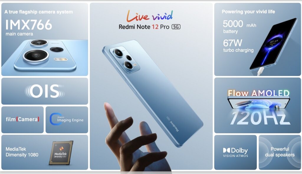 Redmi Note 12 Pro 5G Quick Specs