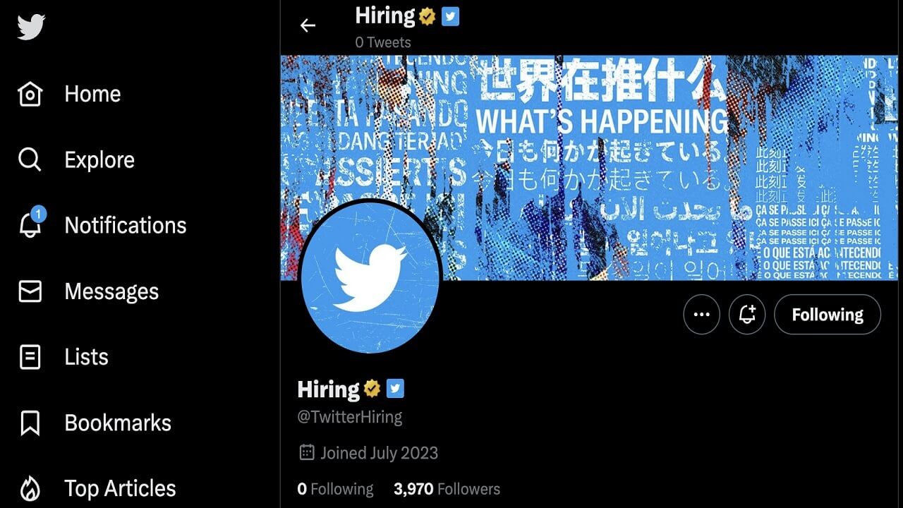 Twitter Job Listings Feature