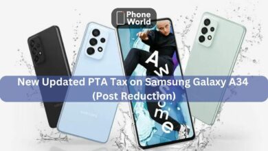 New PTA Tax on Samsung Galaxy A34